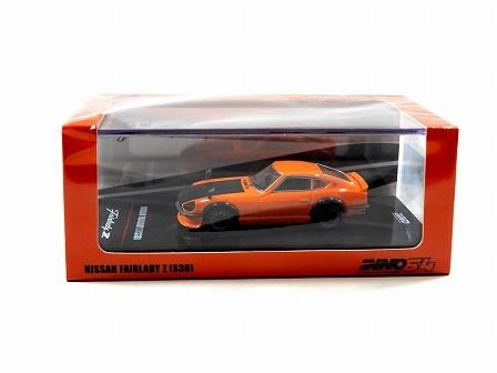 NISSAN FAIRLADY Z (S30) Orange/Carbon hood 1/64INNO64 IN64-240Z 