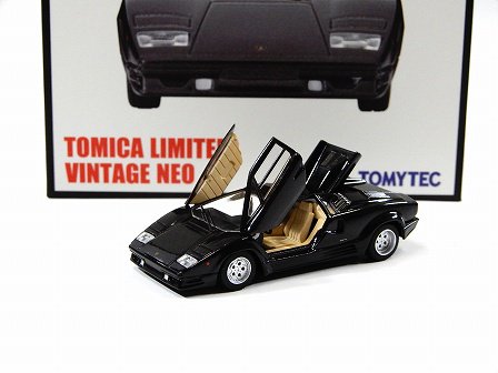 Lamborghini Countach 25th Anniversary Blackmetallic 1/64TOMYTEC  4543736328032 G-8630 - Gallery Tanaka Shopping Site
