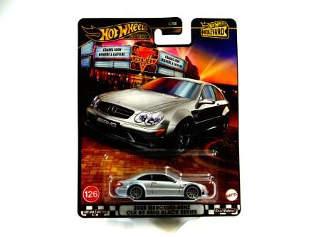 2008 Mercedes-Benz CLK63 AMG Black Series Silver HotWheels JBL07 J