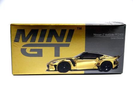 NISSAN Z (RZ34) VeilSide FFZ400 Gold Chrome 1/64 MINIGT