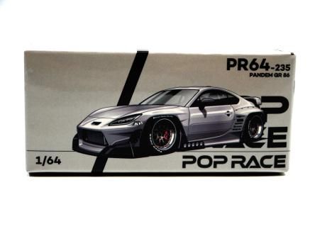 TOYOTA GR86 (ZN8) “PANDEM” Silver 1/64 POPRACE PR640235/PR64-235 J