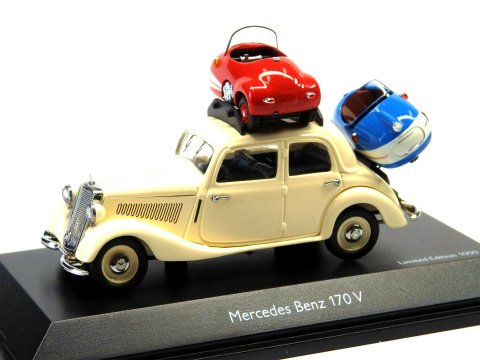 Mercedes-Benz 170V mit 2 X Brutsch Mopetta 1/43Schuco - Gallery Tanaka  Shopping Site