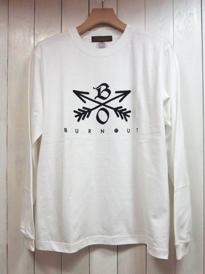 Burnout/バーンアウト】クロスドアロー ロングスリーブ Tシャツ