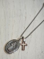 【amp japan】SILVER MARIA LOCKET with SILVER CROSS