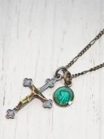 amp japanJesus Necklace With Epoxy Medaille