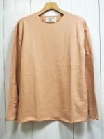 GRAB IN HOLLYWOODVINTAGE FRENCH TERRY RELAX FIT ALL CUT L/S(PINK BEIGE)