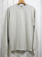 【Los Angeles Apparel】6.5oz L/S Garment Dye Crew Neck T-Shirt 1807GD(CEMENT)