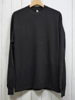 【Los Angeles Apparel】6.5oz L/S Garment Dye Crew Neck T-Shirt 1807GD(BLACK)