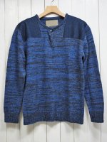 <img class='new_mark_img1' src='https://img.shop-pro.jp/img/new/icons14.gif' style='border:none;display:inline;margin:0px;padding:0px;width:auto;' />【AYUITE】ROUGH OUT HENRY NECK KNIT(NAVY)