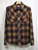 【AYUITE】OMBRE CHECK NEL WESTERN SHIRT
