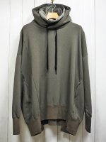 【STRUM】VELOUR LIKE KNIT WIDE PULLOVER HOODY(OLIVE)