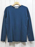 GRAB IN HOLLYWOODVINTAGE FRENCH TERRY RELAX FIT ALL CUT L/S(NIGHT BLUE)