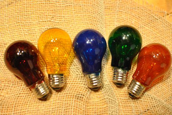 エレクトリックサインボード用のカラー電球５色を販売。サインボード本体とセットで購入すると更にお得です。