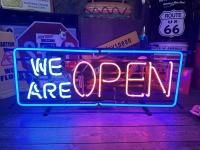ネオンサイン OPEN オープン 緑 グリーン ネオン管 看板