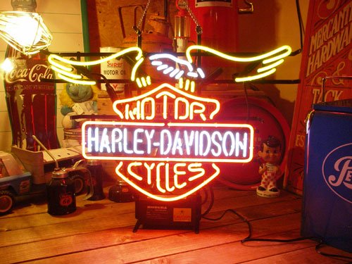 『本物ネオン管』ハーレーダビットソンネオンサイン/Harley-Davidson