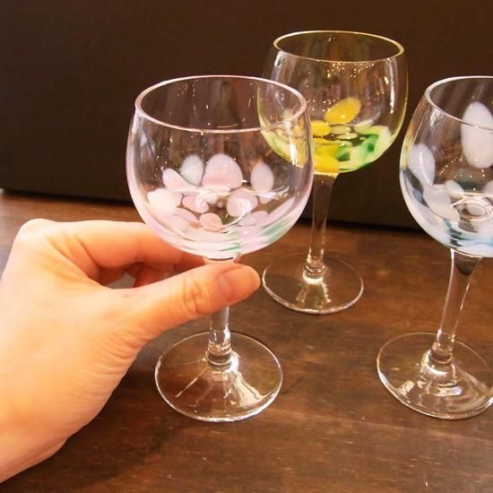 ミニワイングラス 花の彩 - ちいさな硝子の本の博物館