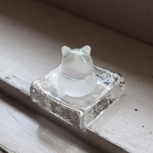 31日迄限定値下＆削減❗招きねこ＊ふた付きガラス招きねこ❄物入れ(未使用) 茶缶 鈴子 招き猫 金（茶筒・鈴子缶・まねきねこ）1個 Tea Cans