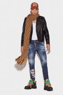 DSQUARED2(ディースクエアード）BE ICON SPLATTER WASH TIDY BIKER JEANS  送料無料　