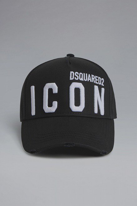 DSQUARED2(ディースクエアード）BE ICON BASEBALL CAP BLACK 送料無料