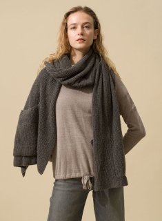 BAREFOOT DREAMS（ベアフットドリームス）ECOCHIC RIBBED SCARF WITH POCKETS　送料無料