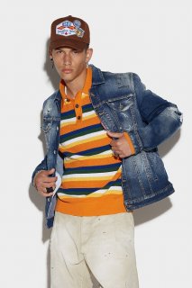 DSQUARED2(ディースクエアード）STAPLED MEDIUM STAPLED CLEAN WASH DAN JEAN JACKET 送料無料　<img class='new_mark_img2' src='https://img.shop-pro.jp/img/new/icons6.gif' style='border:none;display:inline;margin:0px;padding:0px;width:auto;' />