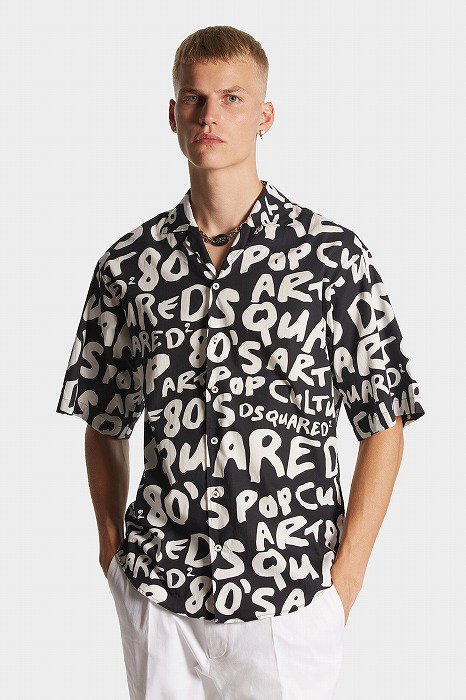 DSQUARED2(ディースクエアード）D2 POP 80'S BOWLING SHIRT 送料無料