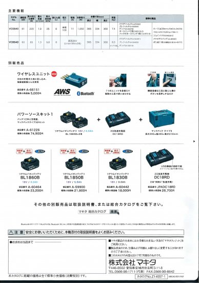 マキタ 18V+18Vu003d36V 充電式集じん機 VC864DZ（本体のみ） 無線連動対応 安心のメーカー正規販売店『プロツールショップとぎや』