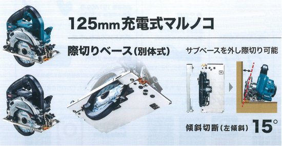 マキタ 125mm 40Vmax充電式マルノコ HS005GZ 青 本体のみ 際切りベース