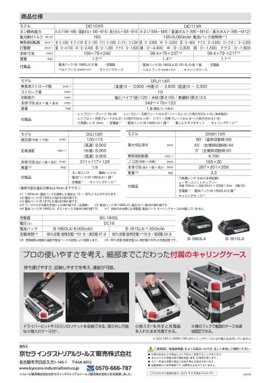 京セラ 18V(6.0Ah)充電式小型レシプロソー DRJ11XR 安心のメーカー正規