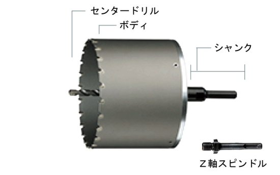 ハウスBM 塩ビ管用コアドリル(回転用) 180mm ABB-180(ボディのみ) 安心