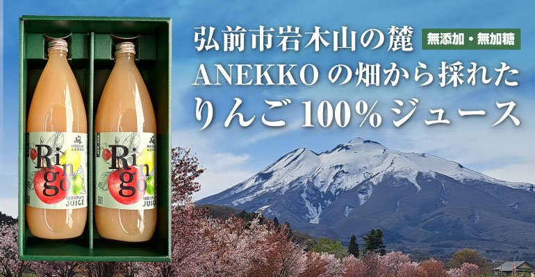 ANEKKO リンゴジュース 12本 - 嶽きみ（だけきみ）、嶽きみスイーツ、青森りんご、青森県産品の通販専門店 ｜ANEKKO(あねっこ)  青森県弘前市