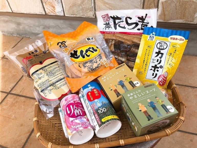 青森県の地元のお菓子 ジュース お惣菜のセット