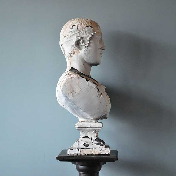 石膏 彫像 胸像 オブジェ アンティーク ヴィンテージ - 彫刻