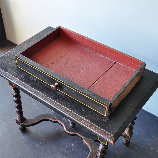 北大西洋条約機構 フランスアンティーク　木製ボックス　ブラック　デスク　ナポレオン 雑貨