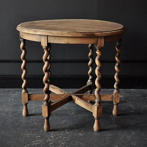 フランスアンティーク 木製ローテーブル - L'atelier Brocante