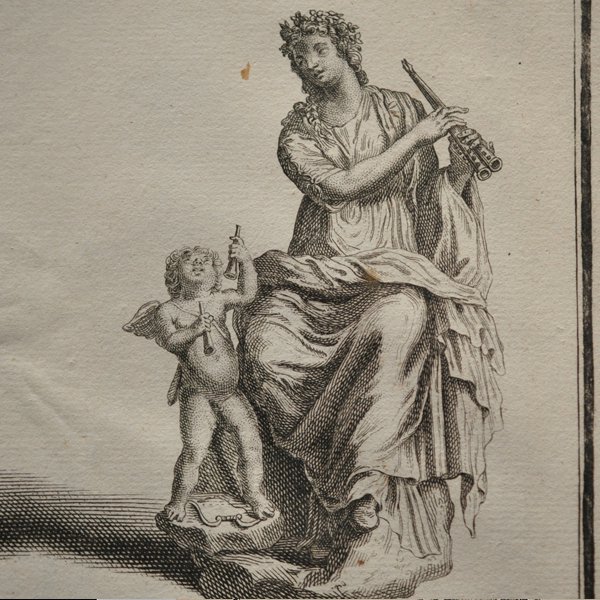 18世紀 銅版画　De la Reine de Suede /フランスアンティーク雑貨・家具のSibora【シボラ】