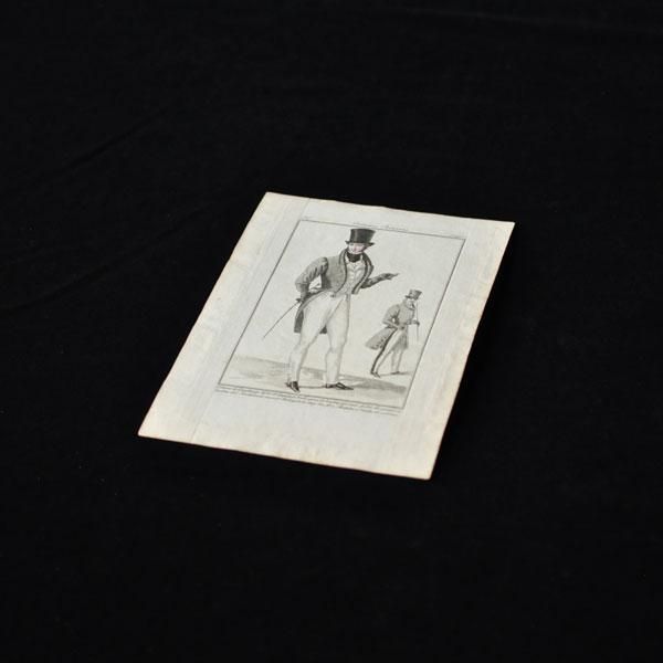 ファッションプレート 紳士画・21/ フランスアンティーク雑貨