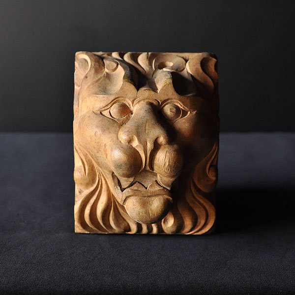 木彫りのライオン 本命ギフト 5200円引き sandorobotics.com
