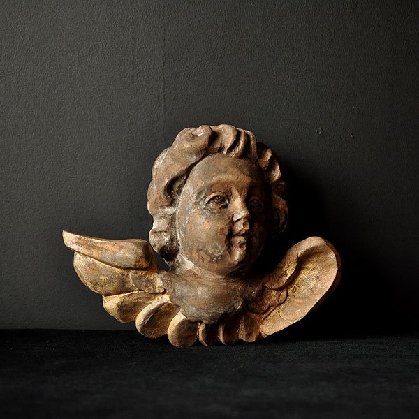 アンティーク木彫りの天使・2/フランスアンティーク雑貨・家具のSibora 
