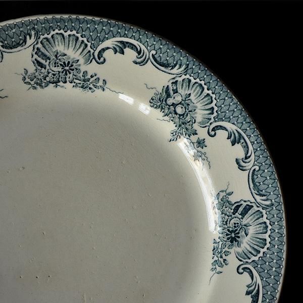 フランスの古いケーキ皿 Moulin Des Loups & Hamage Plate