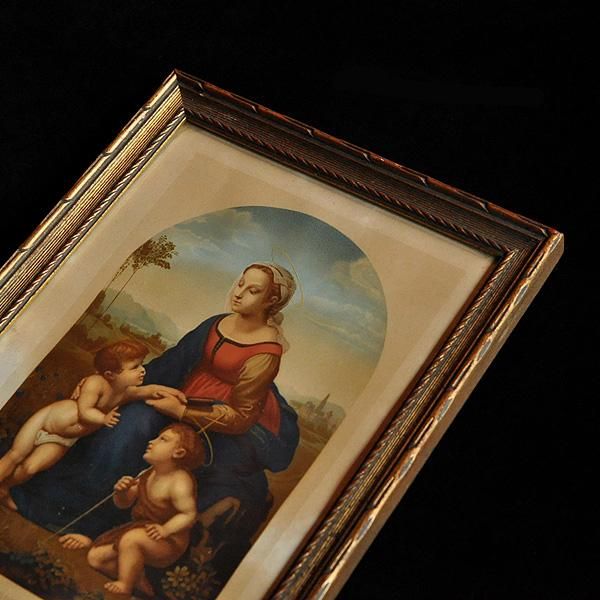 フランスアンティーク 額装品 可愛い恋人達の宮廷画