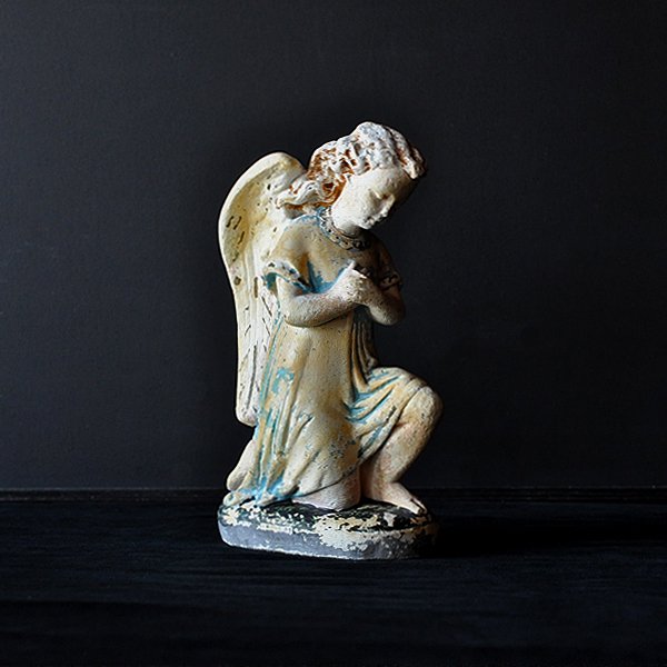 アンティーク石膏の天使・A/フランスアンティーク雑貨・家具の 