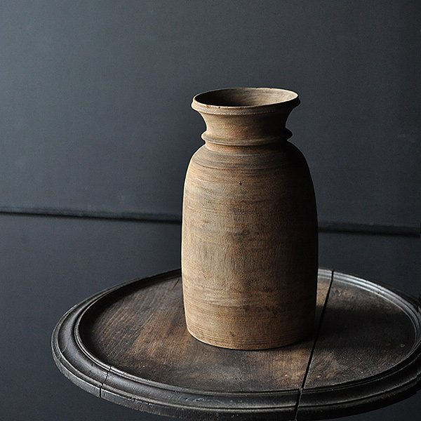 古道具木の壺 木製 花瓶 古道具 アンティーク