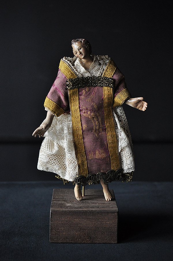 18世紀 サントス人形・3/フランスアンティーク雑貨 オブジェ 宗教像 聖人像 ケージドール【Sibora】