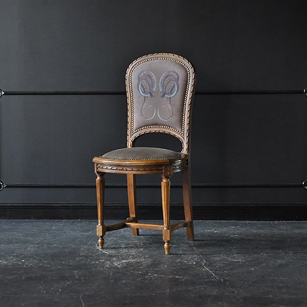 アンティークチェア(オリジナルファブリック)/フランスアンティーク家具 椅子 フレンチチェア GUCCI【Sibora】
