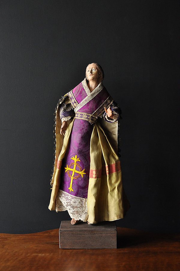 18世紀 サントス人形・4/フランスアンティーク雑貨 聖人像 ケージドール【Sibora】