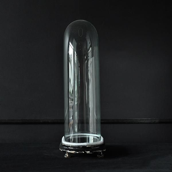 アンティーク 楕円ガラスドームH49.5cm/フランスアンティーク