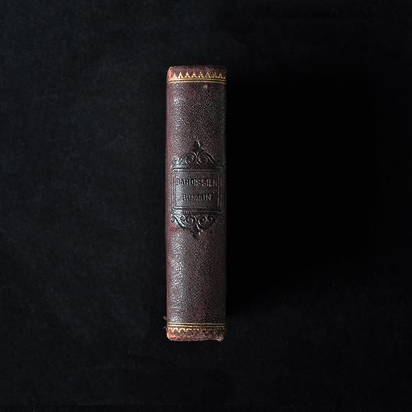 フランス　アンティーク　聖書 フランス アンティーク 1900年代 革表紙 聖書 祈祷書 クロス