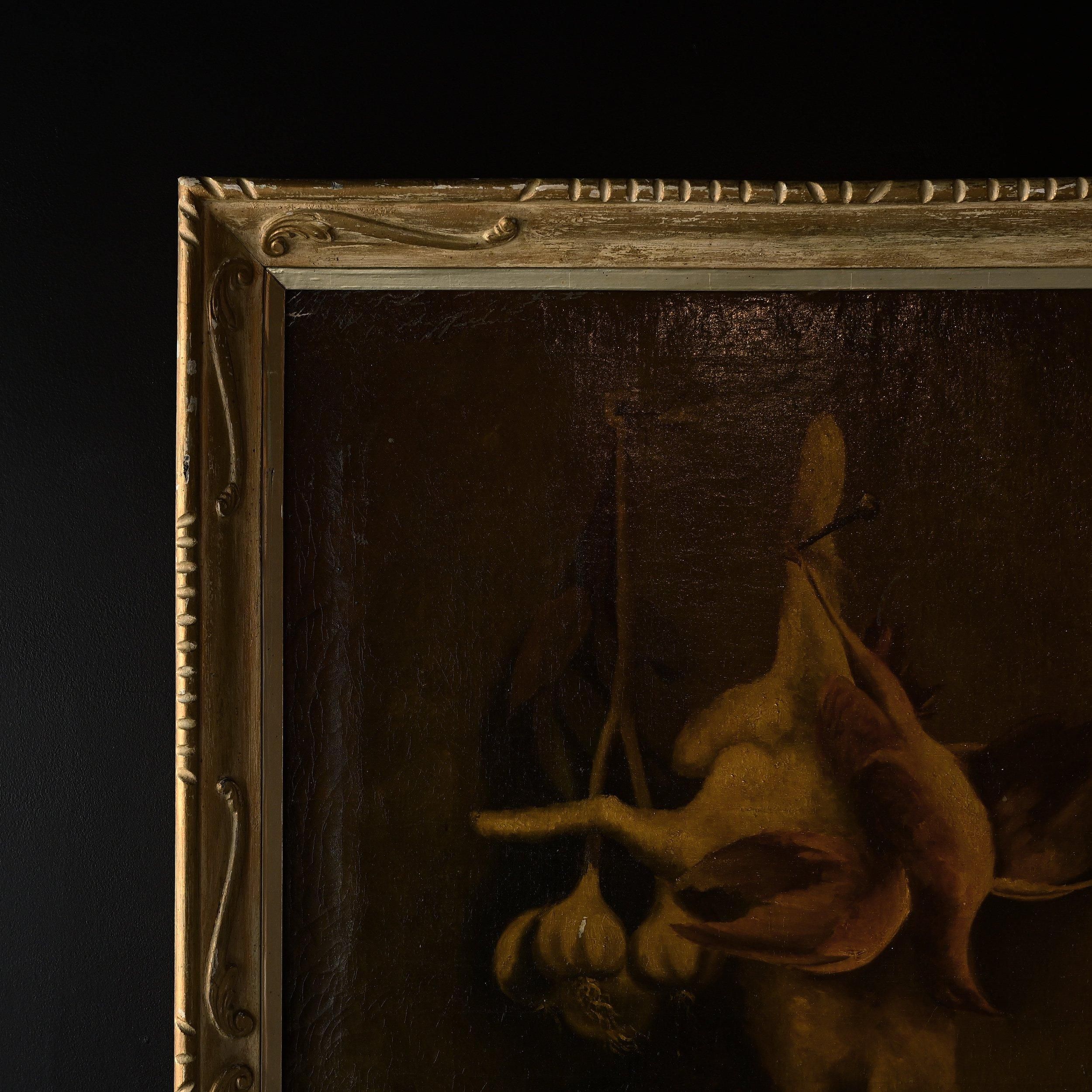 西洋アンティーク フランス19世紀絵画 ブーケ・薔薇 静物画