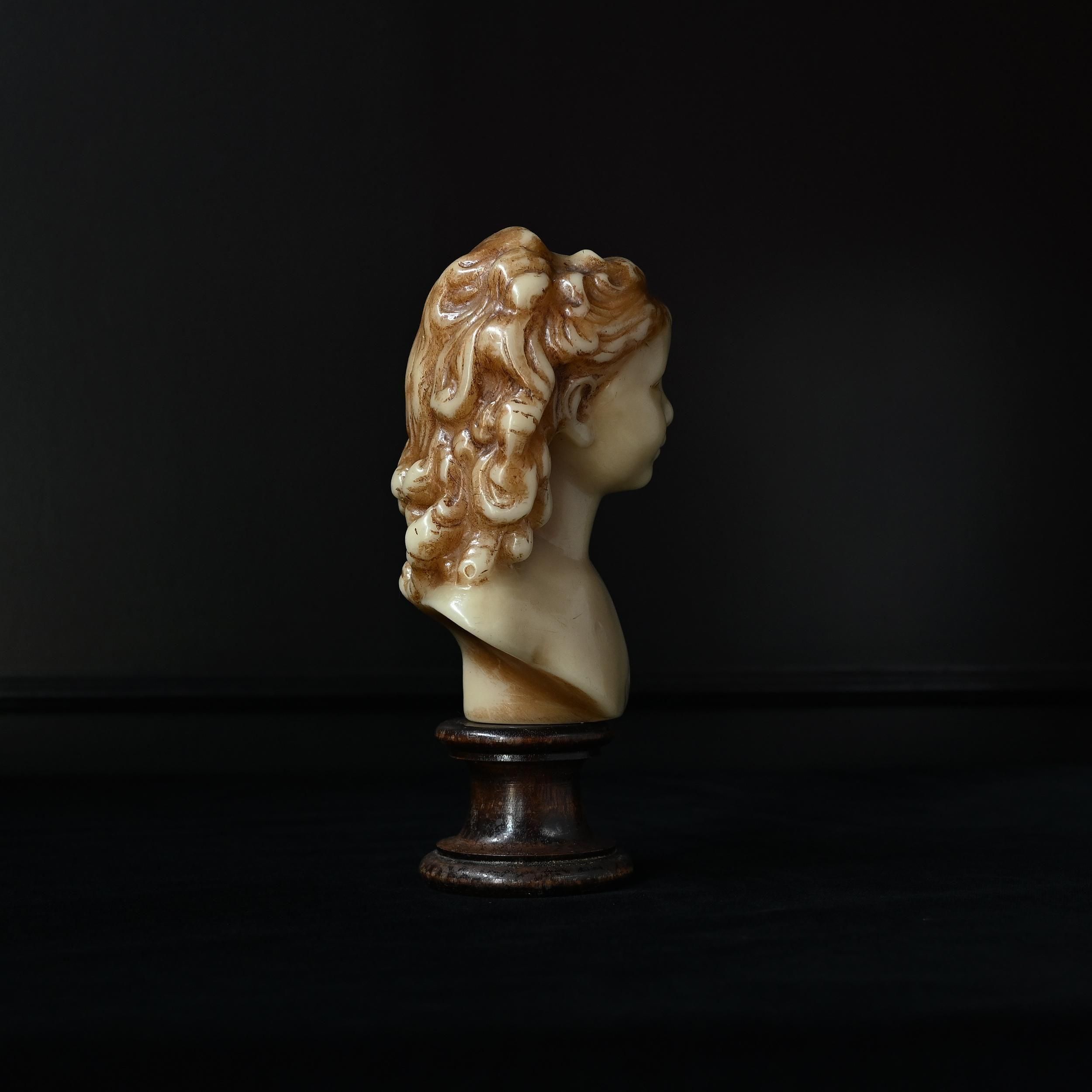 蝋でできた胸像・3-フランスアンティーク雑貨 胸像【Sibora シボラ】